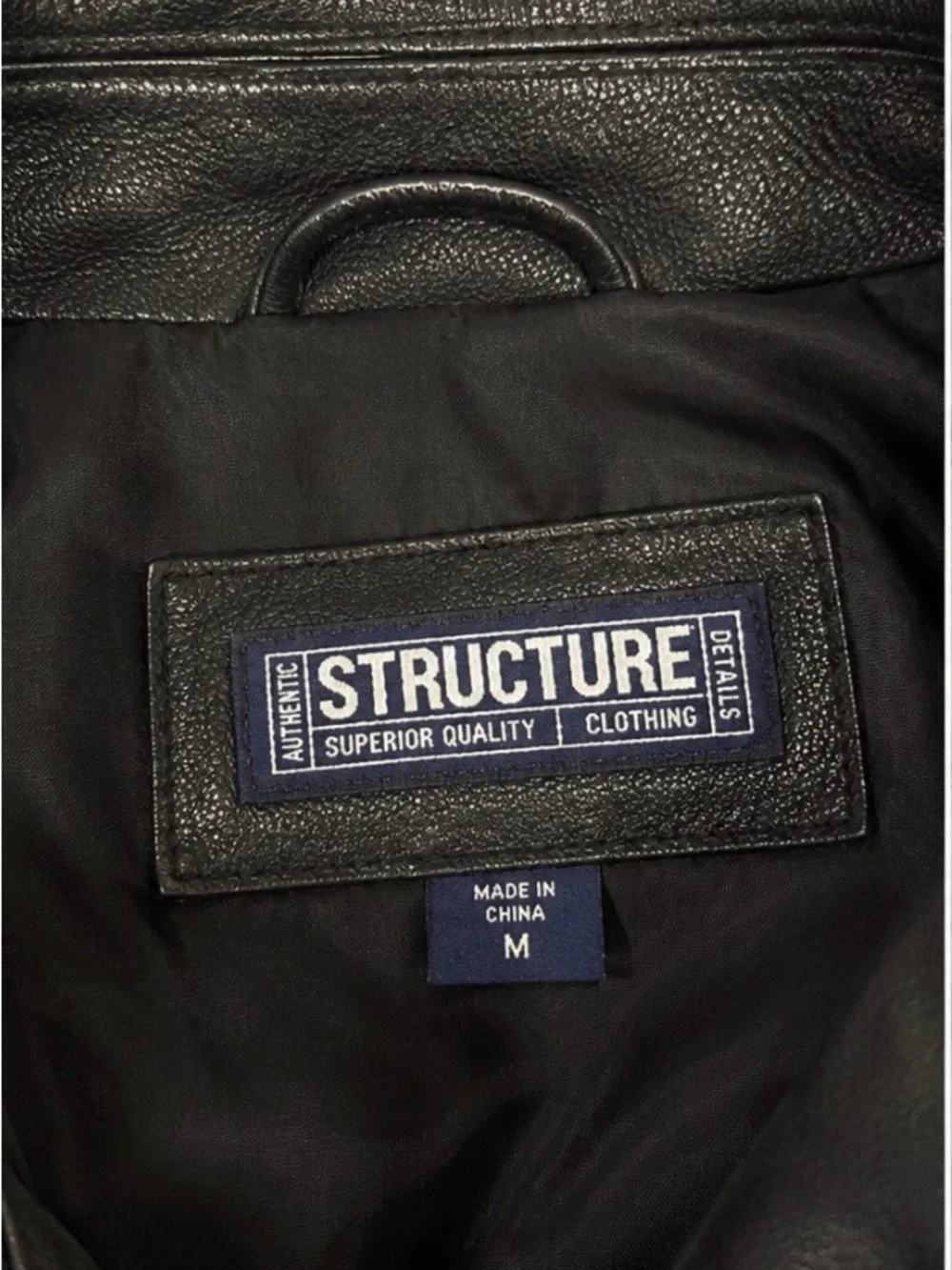 Y2K Structure 100% genuine leather men’s jacket Size Medium